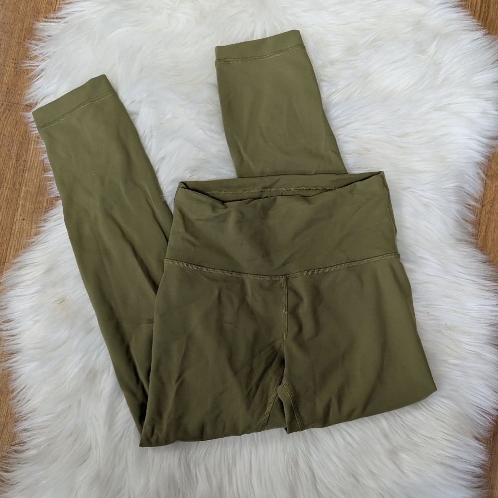 Lululemon Wunder Train High-Rise Crop 23" Bronze Green